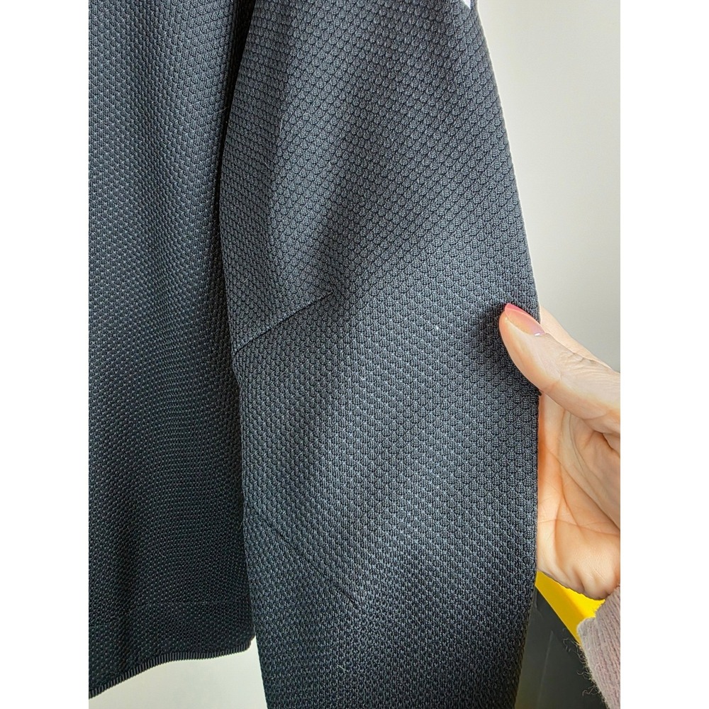 Under Armour Golf Coldgear  Black‎ Men L 1/4 Snap Waffle Knit Sweater Loose Fit - Picture 8 of 12